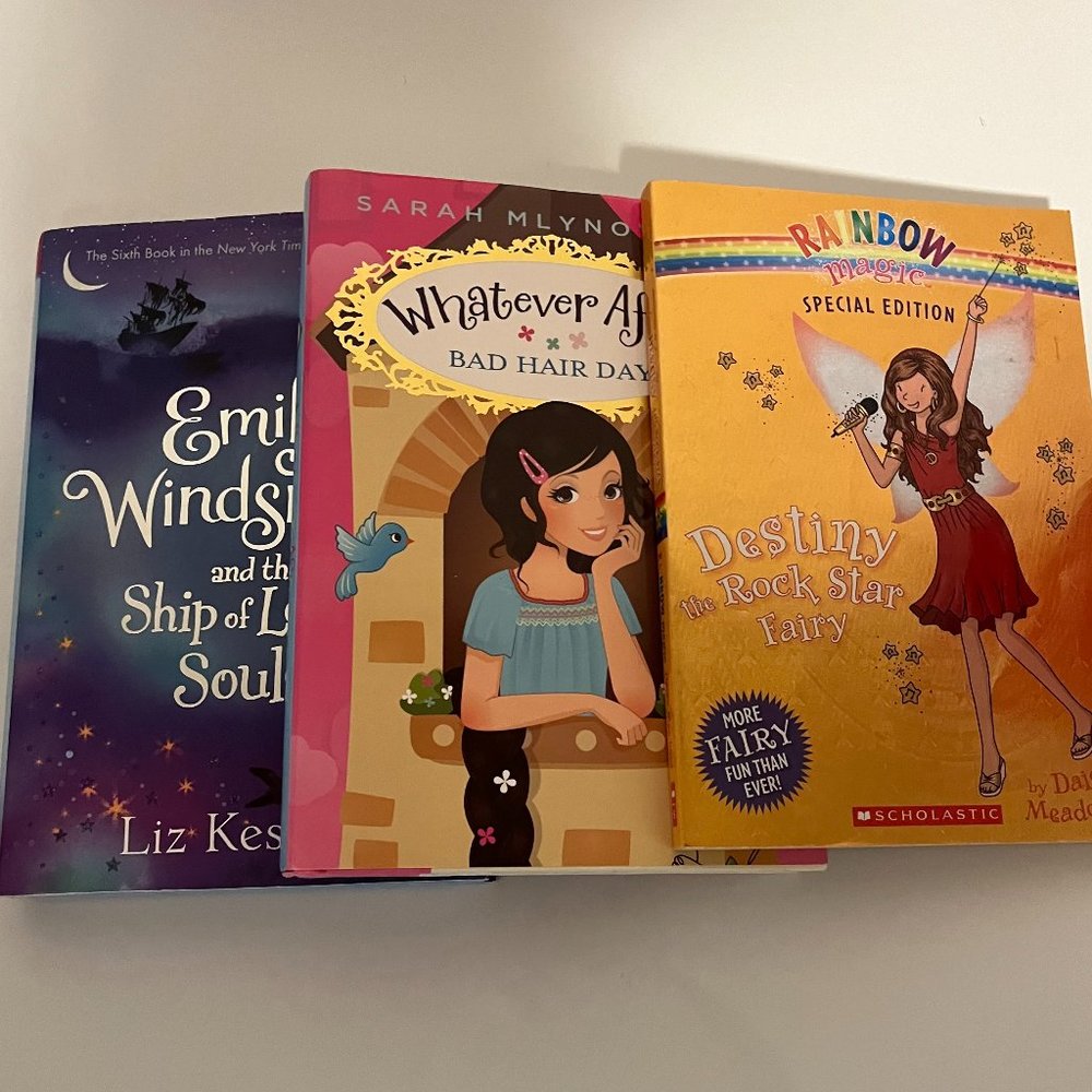 LOT OF 3 Books (Rainbow Magic, Whatever After & Emily Windsnap) Preowned